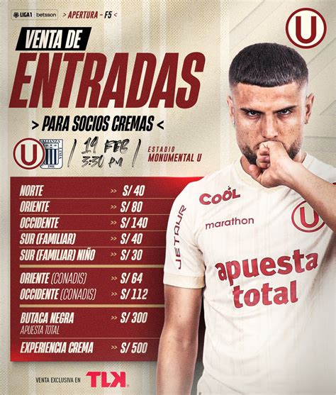 alianza vs u entradas