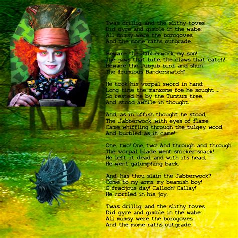 alice in wonderland poem jabberwocky