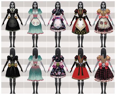 alice return to madness outfits