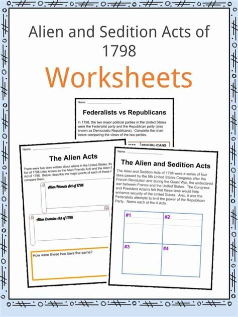 alien and sedition act worksheet pdf