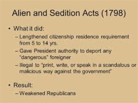 alien and sedition acts definition us history