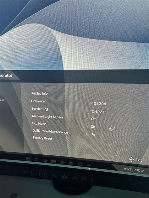 alienware aw3423dw firmware update