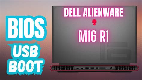 How to boot from a USB flash drive with Alienware Aurora R7 Unix