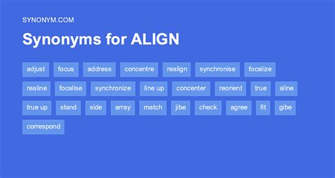 Align From Synonym