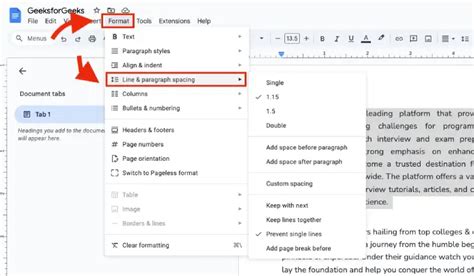 Alignment Google Docs
