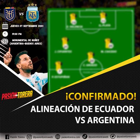 alineacion ecuador vs argentina 2023