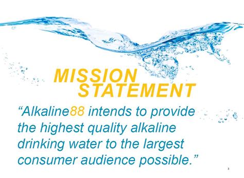 alkaline water company inc mission statement