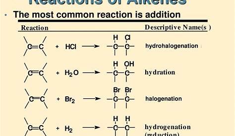 Synthesis (4) Alkene Reaction Map, Including Alkyl