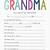 all about my grandma free printable - high resolution printable