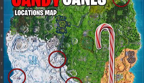 Fortnite All Giant Candy Cane locations guide Metabomb