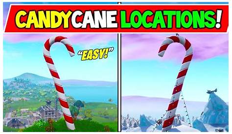 All Candy Cane Fortnite Locations ALL Giant LOCATIONS Guide! (14 Days Of
