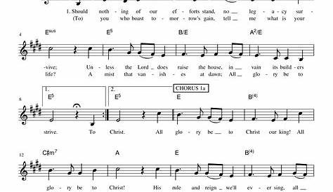 All Glory Be To Christ Sheet Music