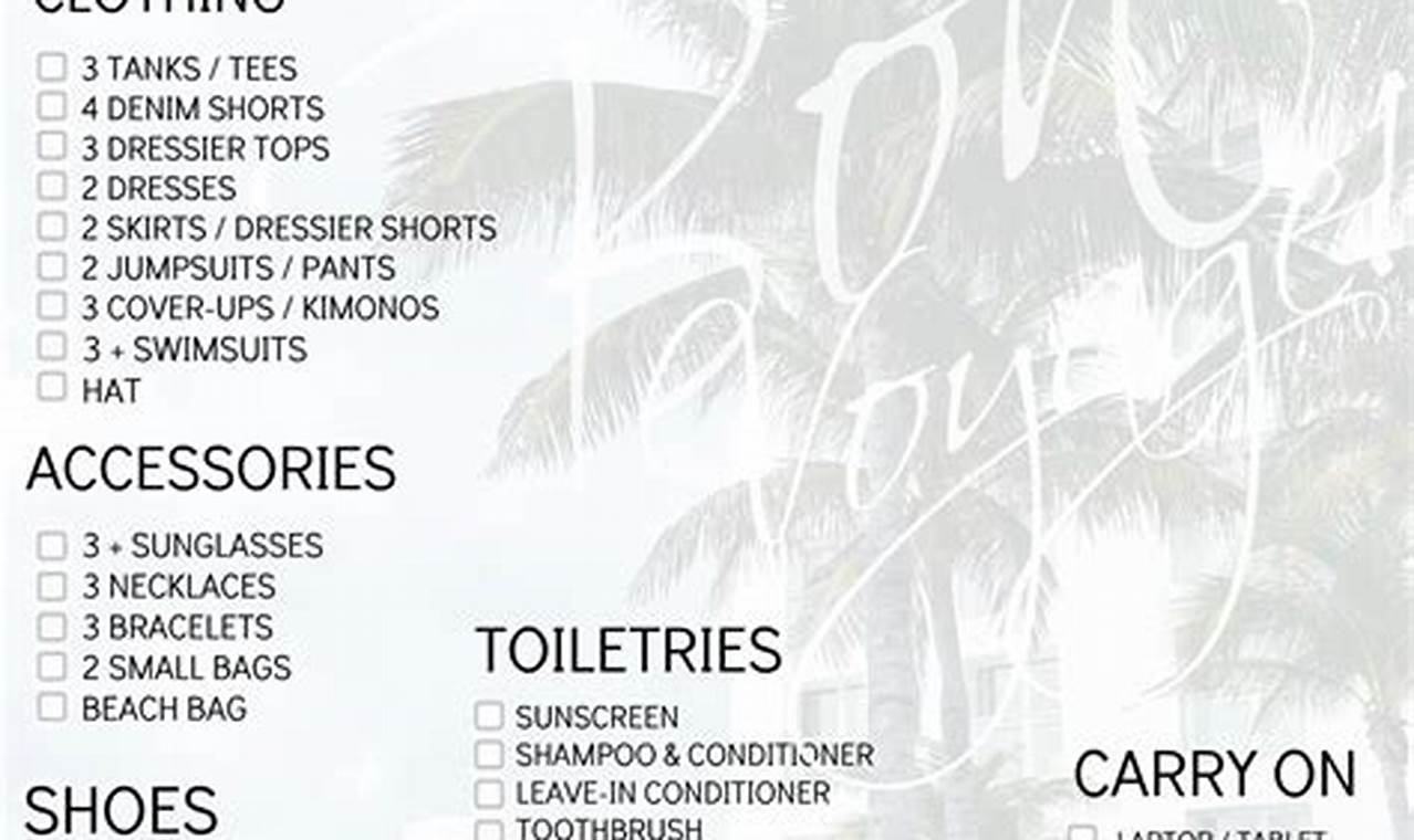 Tips for Creating the Perfect All Inclusive Resort Packing List