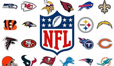 NFL+Football+Team+Names+Logos | Nfl teams logos, Nfl football logos