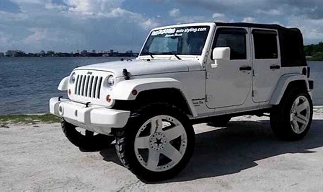 all white 4 door jeep wrangler for sale