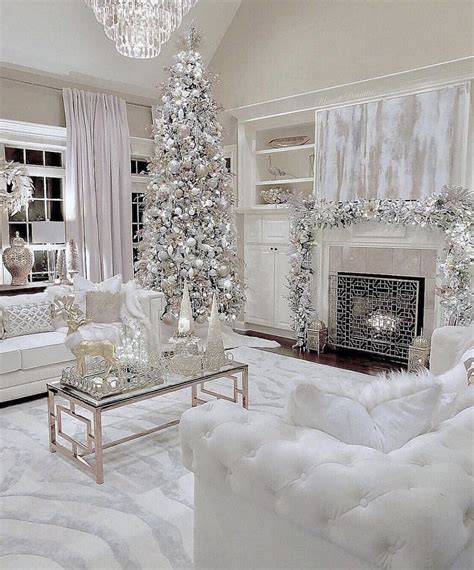 40 Awesome and Inspiring White Christmas Decorating Ideas mocochoco