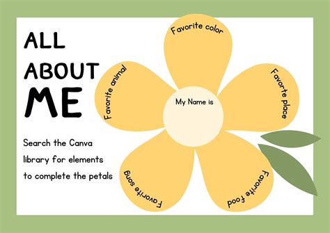 All About Me Flag Printable