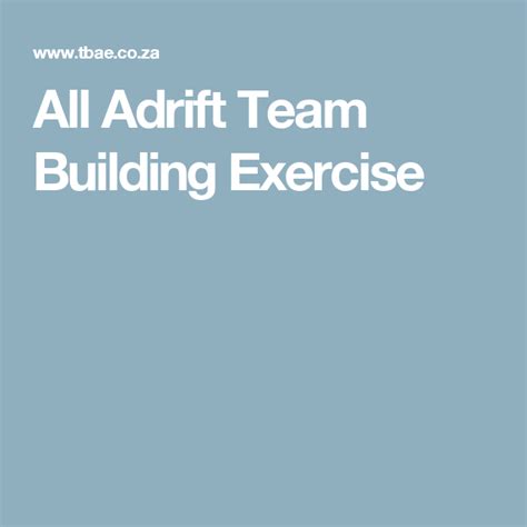 all adrift team building game