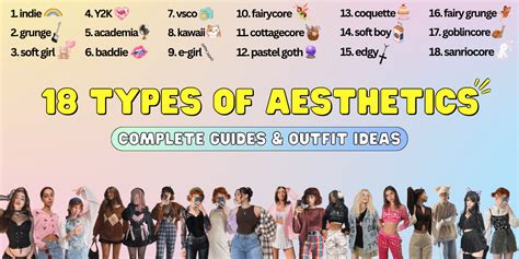 all aesthetic types list