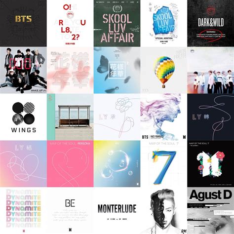 all bts albums and songs