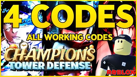 all codes for champions td