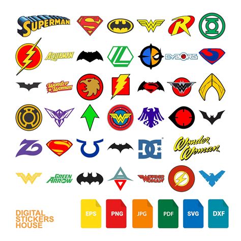 all dc superhero logos