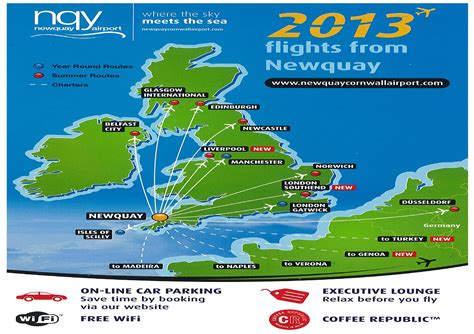 all destinations from newquay airport