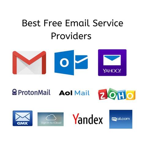 all email providers list