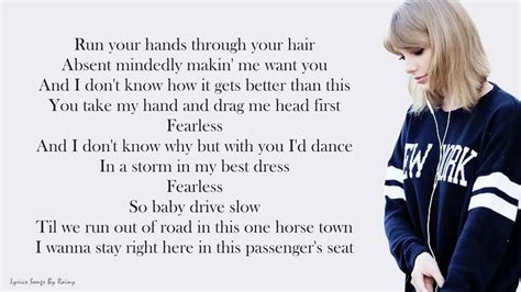 all of taylor swift's lyrics