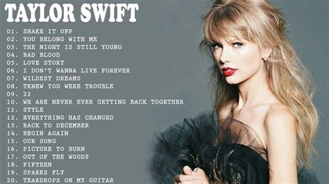all of taylor swift's songs