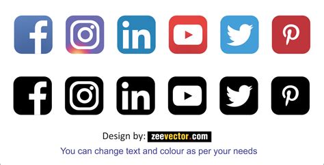 all social media icons vector png