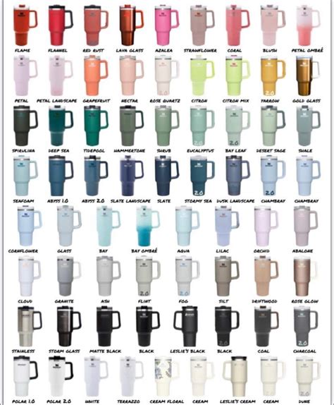 all stanley tumbler colors