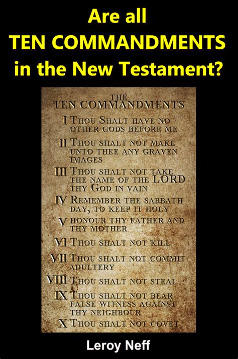 all the commandments in the new testament