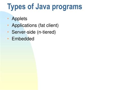 all types of java programs