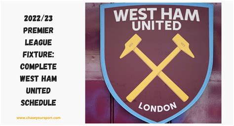 all west ham fixtures 2022/23