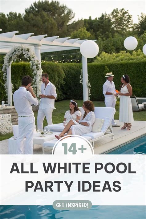 All White Pool Party Fun