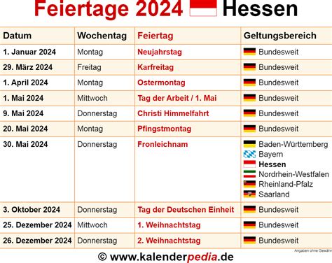 alle feiertage in hessen 2024