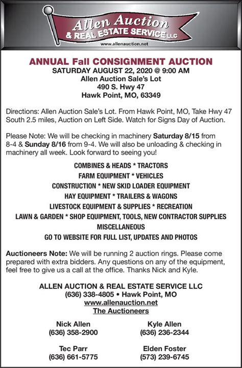 allen auctions upcoming auctions hawk point