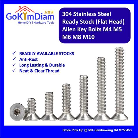 Allen Key Bolt Flat Head