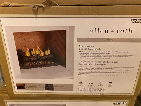 allen + roth 24.25in 30000BTU DualBurner Ventfree Gas Fireplace