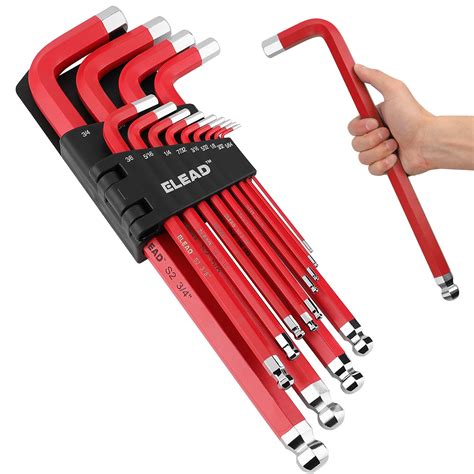 XtremepowerUS 10Piece MM Metric Size THandle Long Hex Key Allen Wrench Hand Tool With Stand