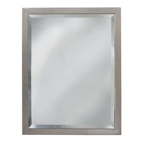 allen + roth Palencia 30in Espresso Rectangular Bathroom Mirror in the
