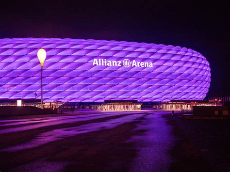 allianz arena at night