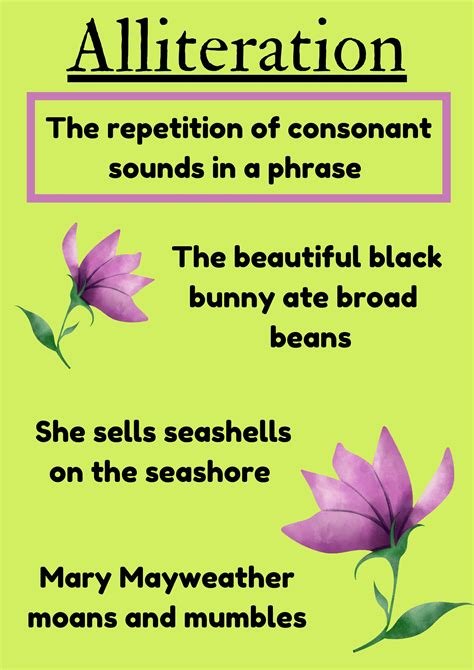alliteration examples for kids