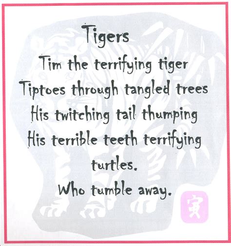 alliteration examples for tiger