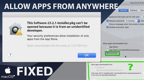 allow apps from unidentified developers mac terminal
