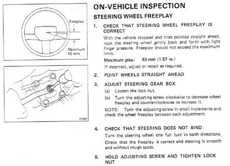Allowable Steering System Free Play