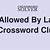 allowed by law crossword