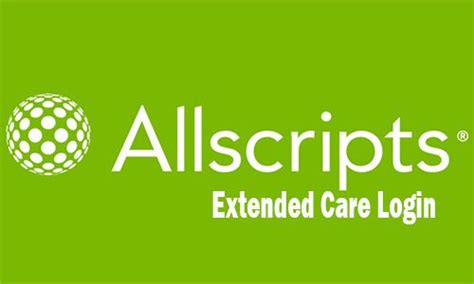 allscripts extended care login page