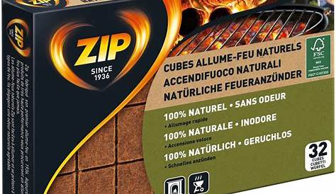 Allume Feu Zip feu Naturel ZIP La Boite De 32 Cubes à Prix Carrefour